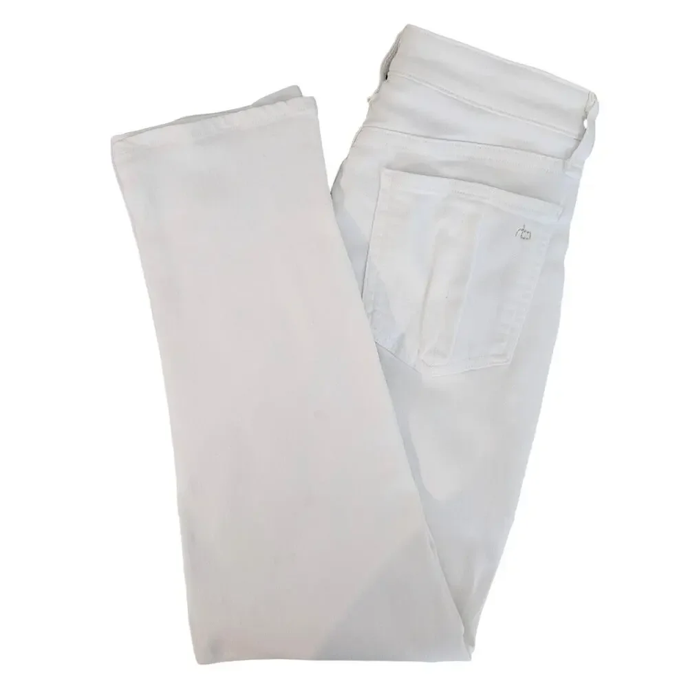 Rag and Bone White Denim Skinny Jeans High Rise Ankle | Womens 28 | MINOR FLAWS
